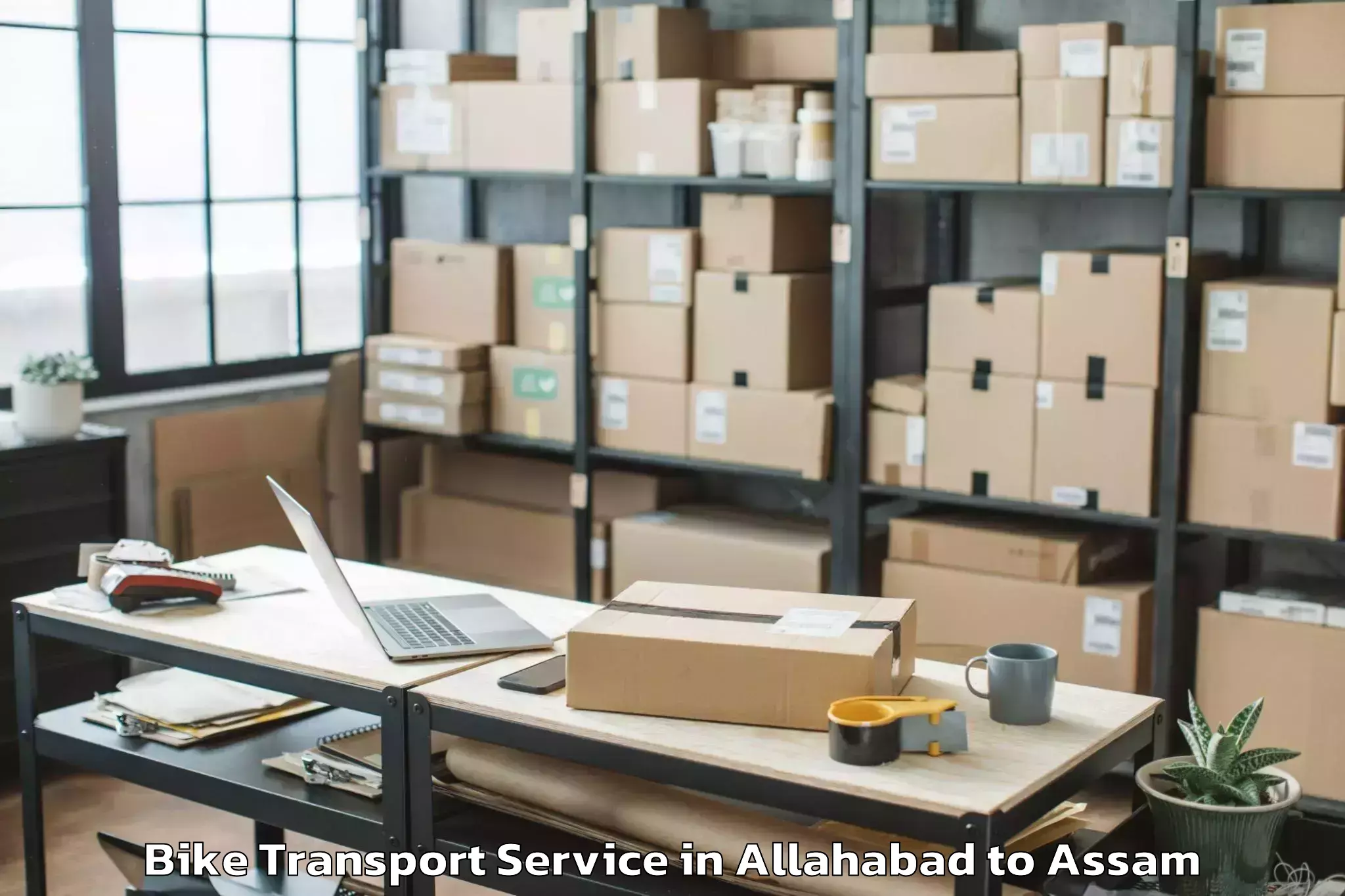 Book Your Allahabad to Gossaigaon Pt Bike Transport Today